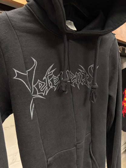 SS2016 Vetements ‘Metal Logo’ Black Reconstructed Split Hoodie
