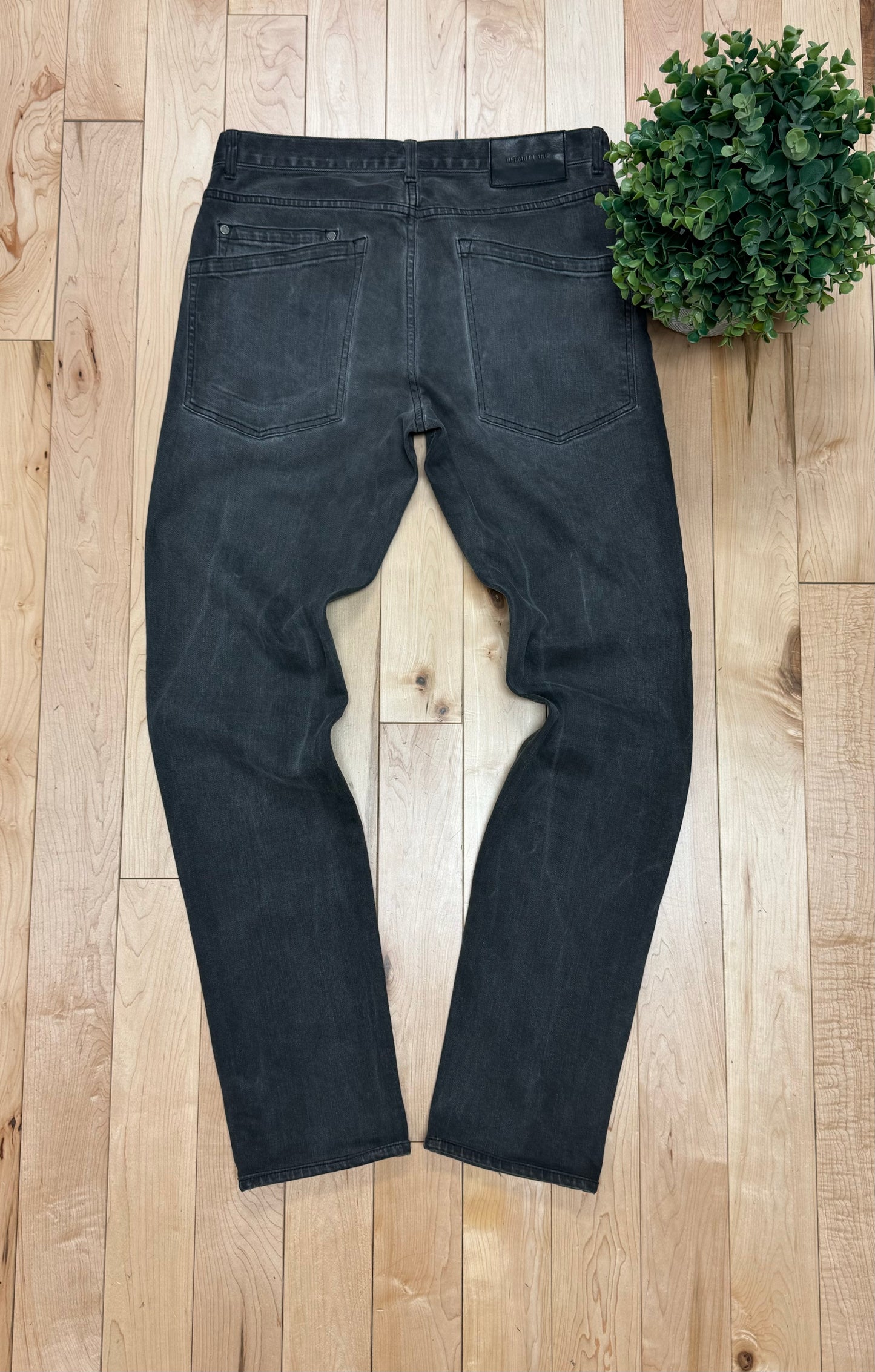 Helmut Lang Washed Grey Slim/Straight Cut Denim