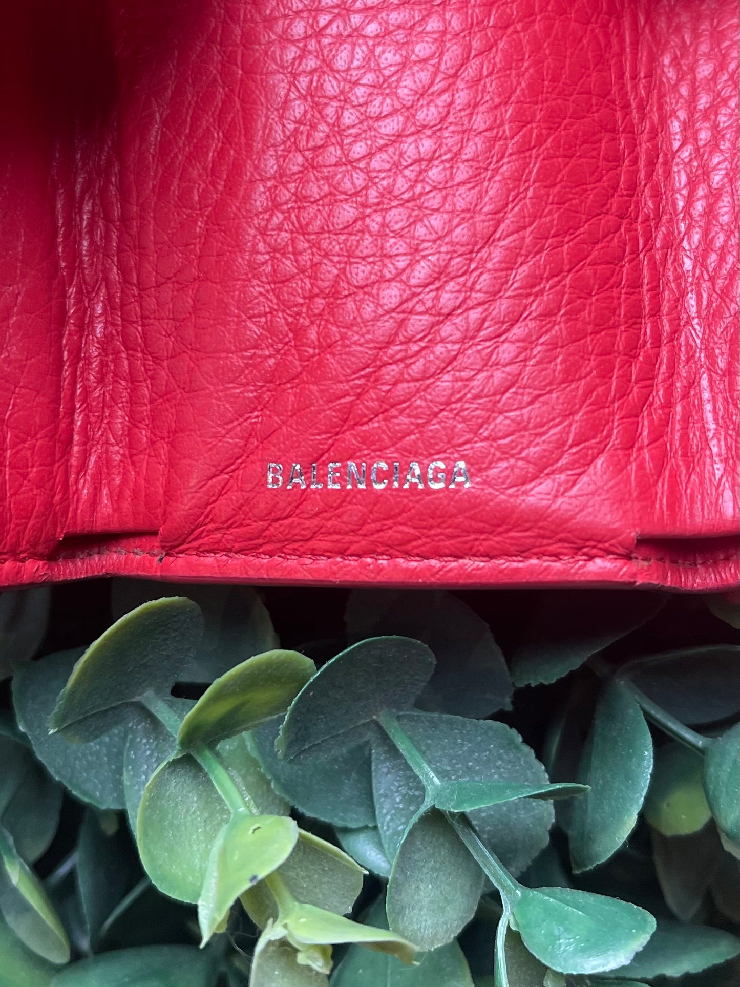 Balenciaga ‘Papier’ Trifold Mini Leather Compact Wallet