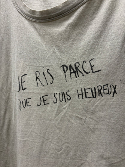 Ann Demeulemeester ‘Je Ris’ Scoop Neck Cotton Bondage T-Shirt