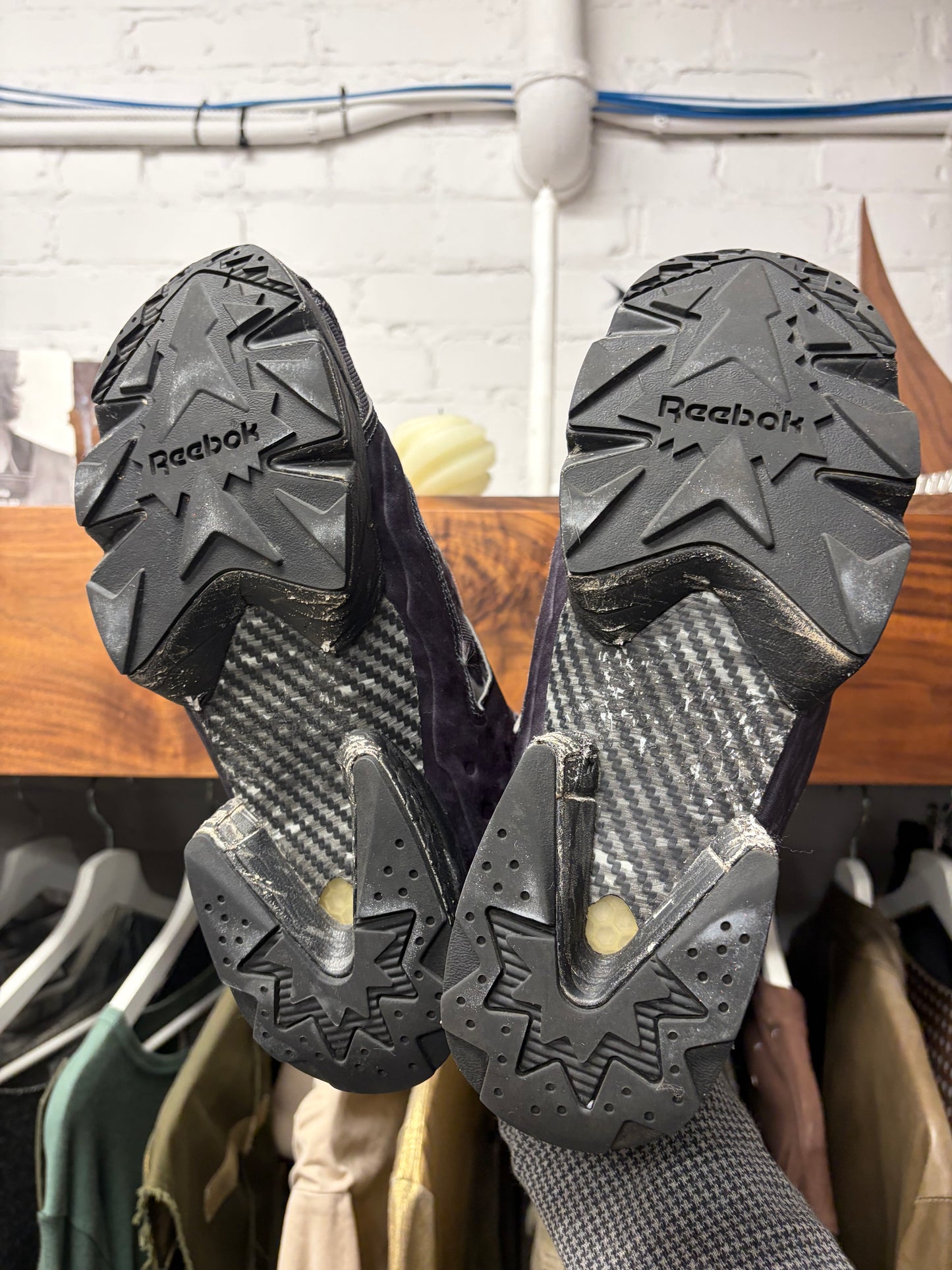 Vetements x Reebok Dark Purple ‘Instapump’ Low Top Sneakers