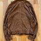 2000s Gucci ‘Diamante’ Perforated Brown Suede Biker Jacket