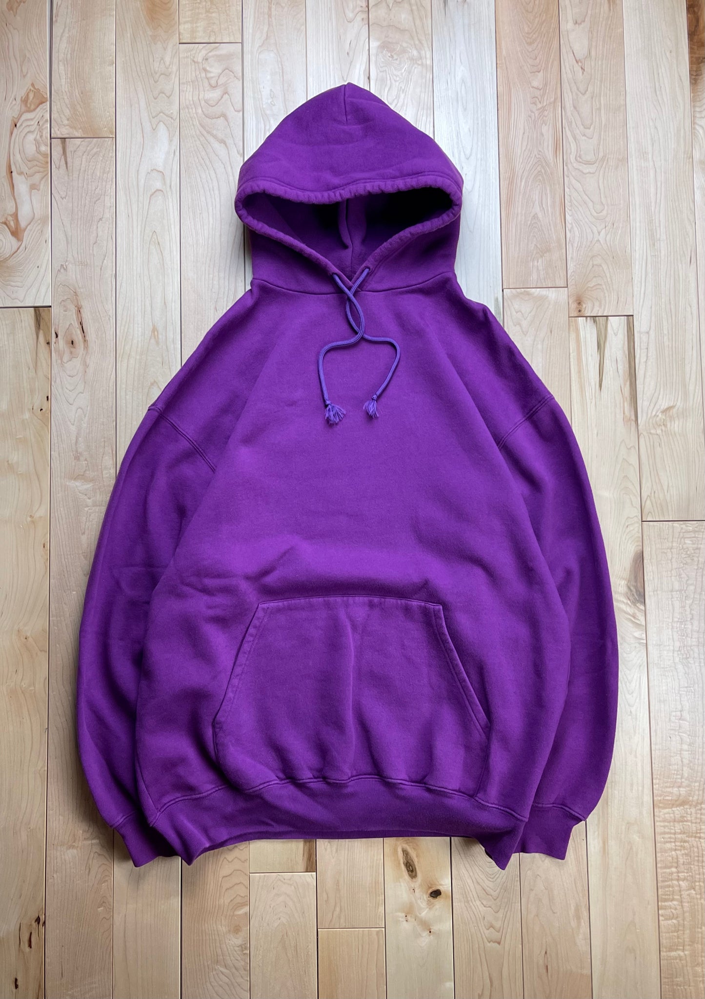 2018 Balenciaga Purple Spell Out Logo Hoodie