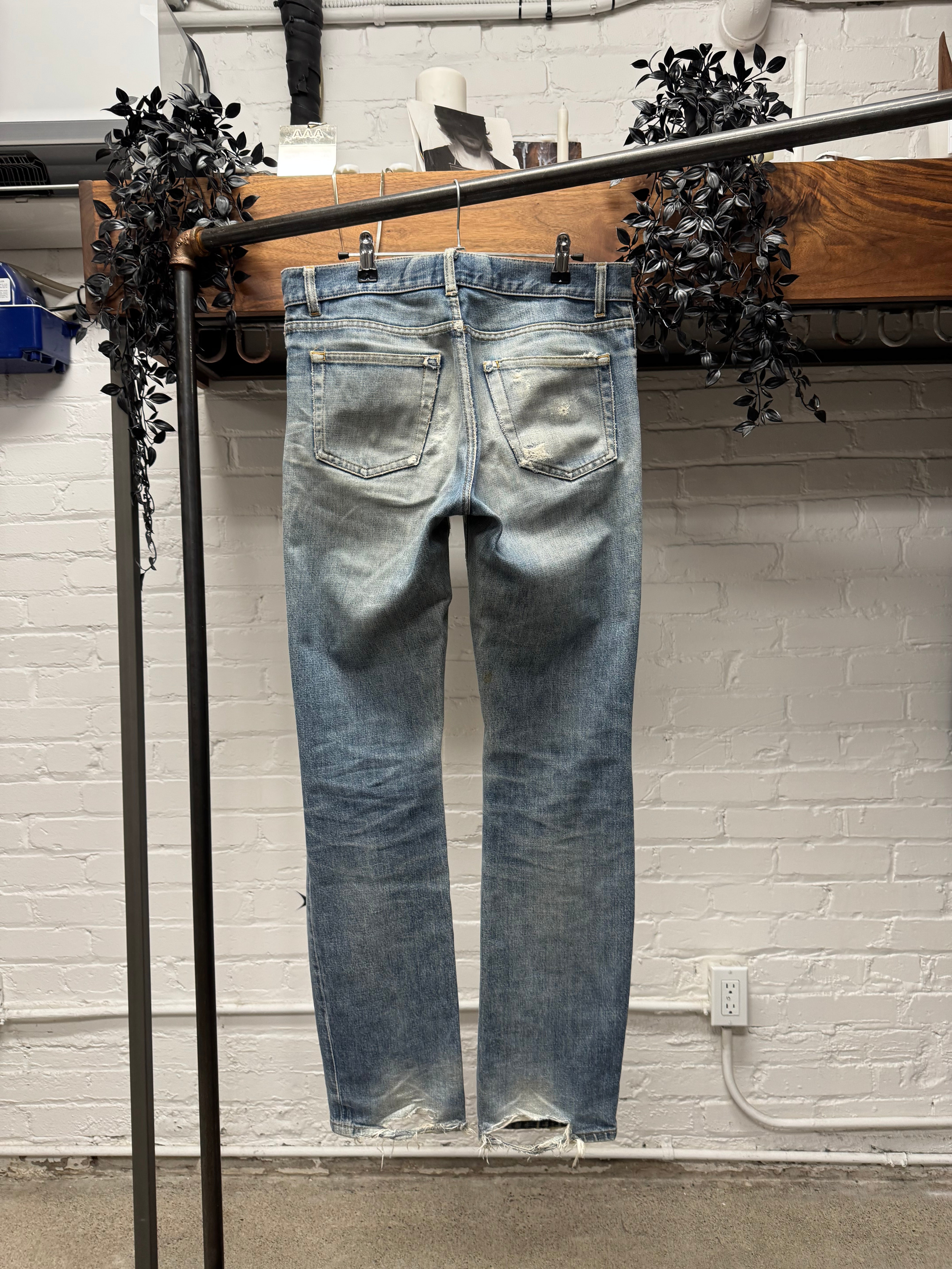 1998 Helmut Lang 'Dirt Wash' Blue Bootcut Denim – Alex Maxamenko