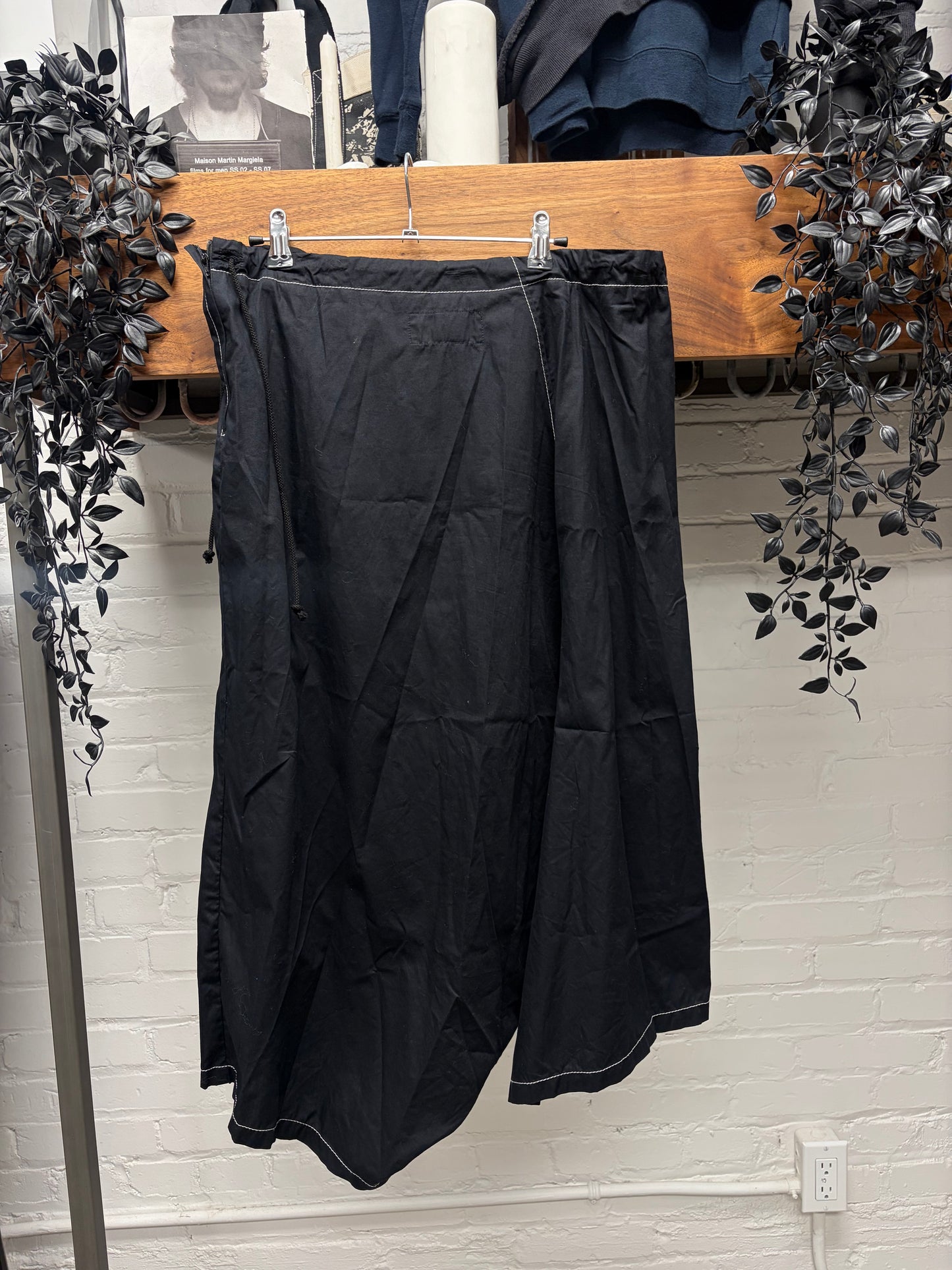 Yohji Yamamoto ‘Y’s’ Contrast Stitch Black Sarousel Shorts