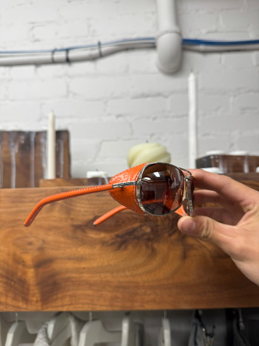 Chrome Hearts ‘Chute’ Leather Eye Cover Sunglasses