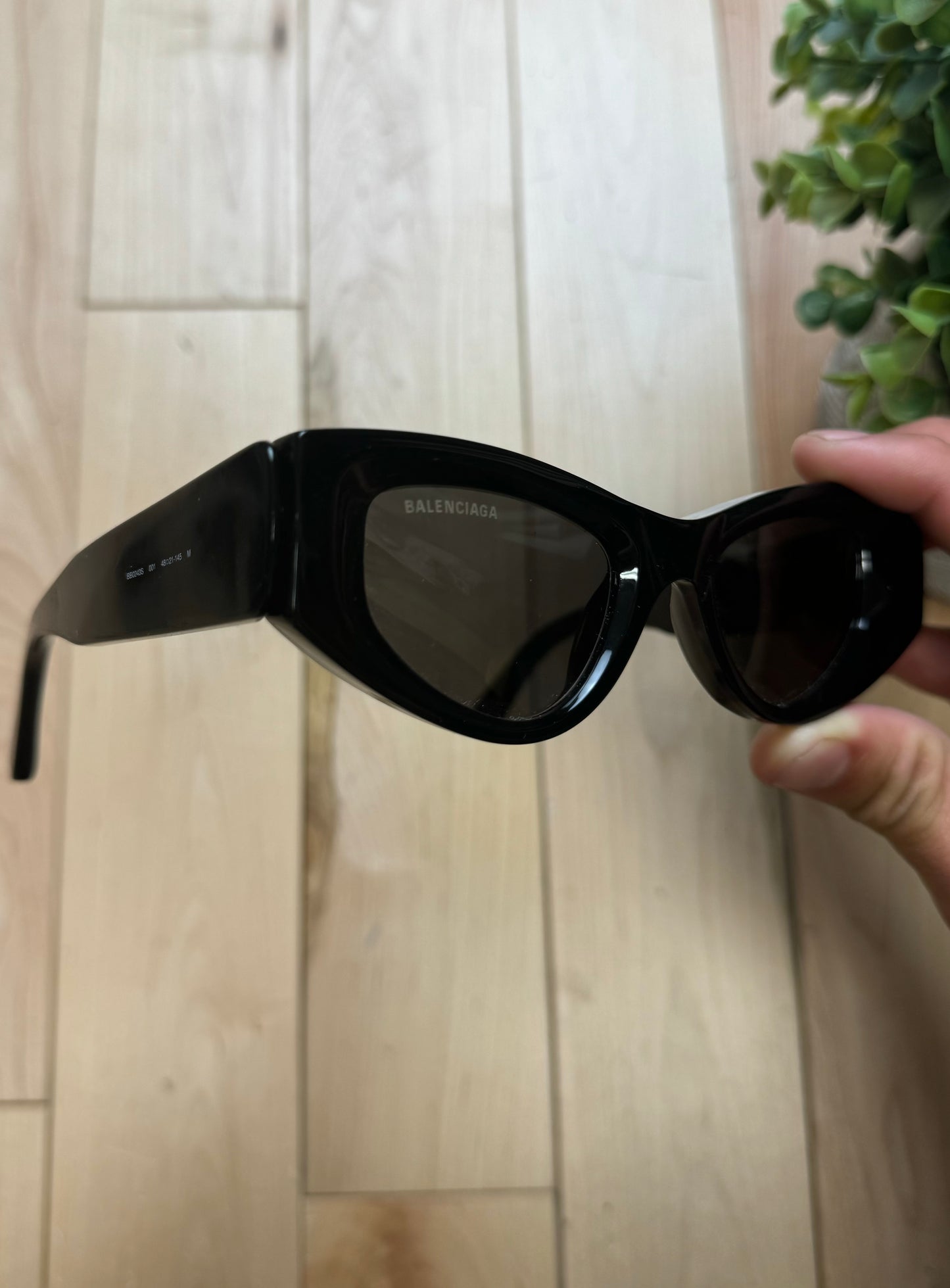 Balenciaga ‘Inside Out’ Cat Eye Black Tinted Sunglasses