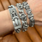 Chrome Hearts ‘Fleur De Lis’ Link 925 Silver Bracelet