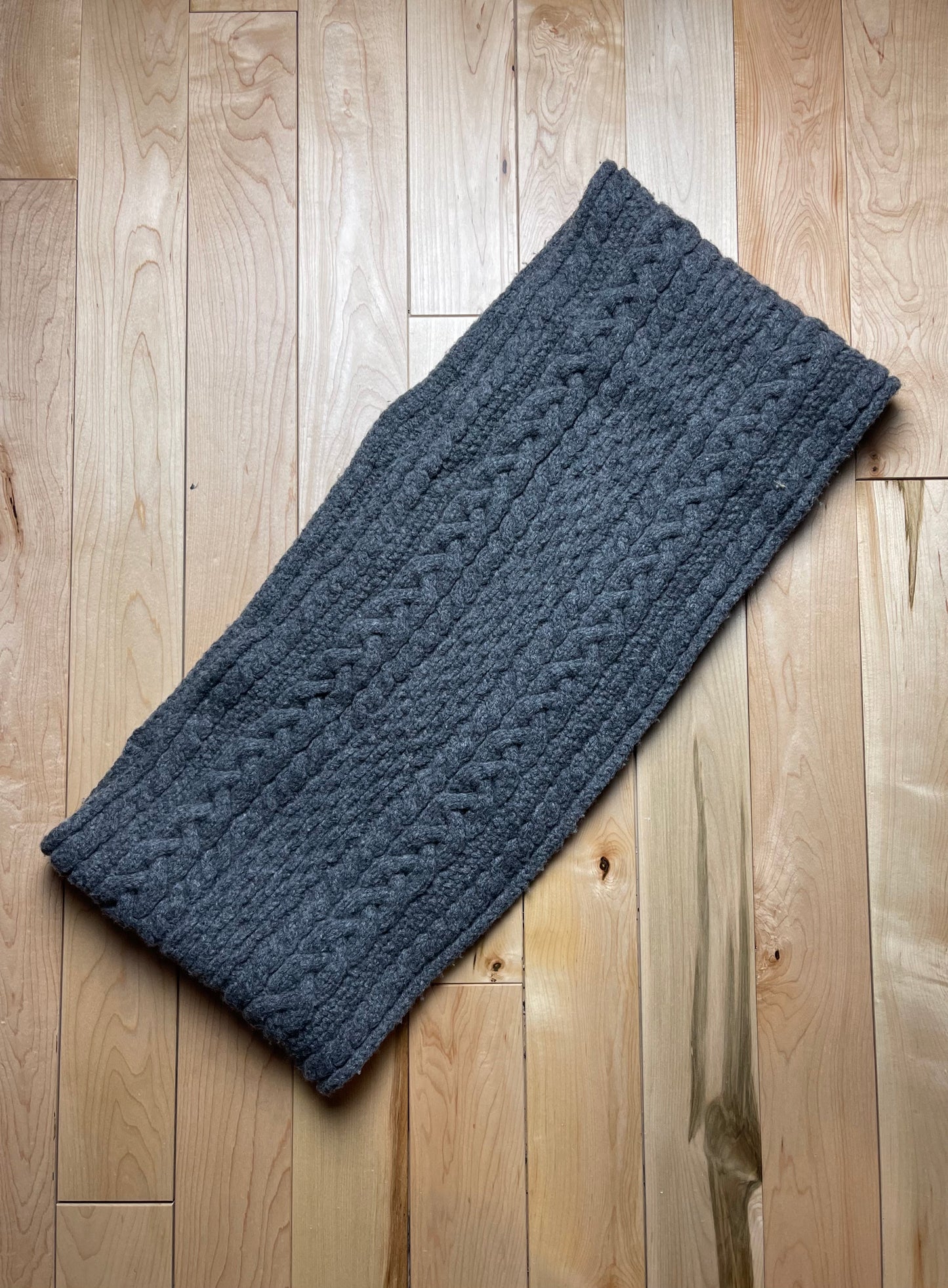 Yohji Yamamoto Cable Knit Wool One Piece Scarf