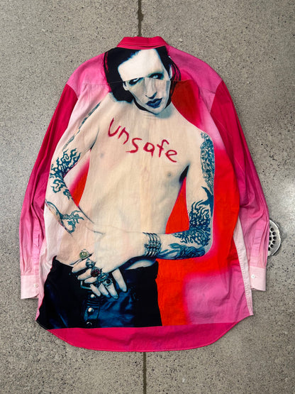 AW2019 Vetements ‘Marilyn Manson’ Full Color Button Down Shirt
