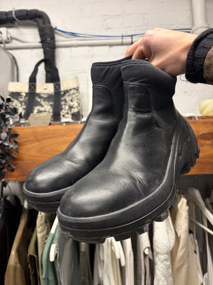 1017 Alyx 9SM Black Calf Leather ‘SKX’ Vibram Sole Ankle Boots
