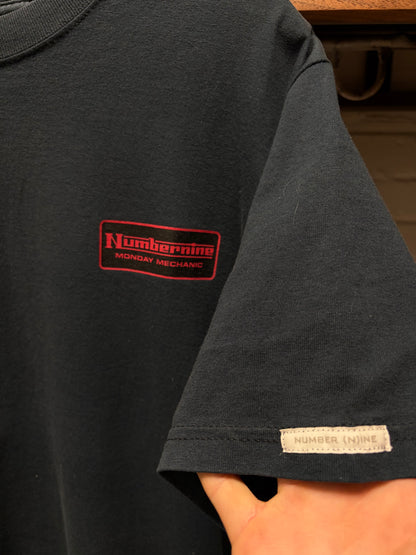 SS2000 Number (N)ine ‘Sunday Mechanic’ Faded Black/Red Graphic T-Shirt