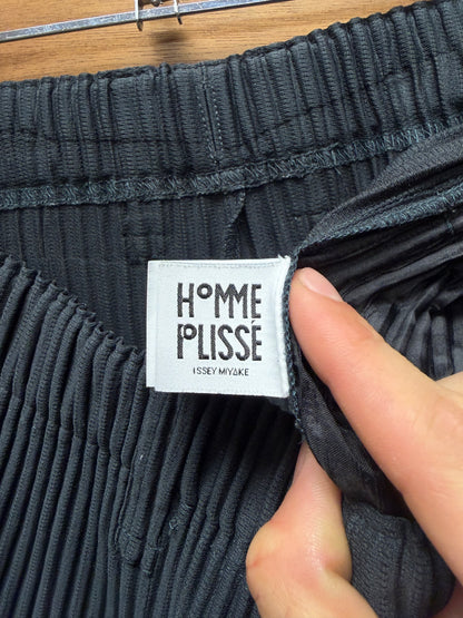Issey Miyake ‘Homme Plisse’ Dark Grey Pleated Straight Cut Trousers