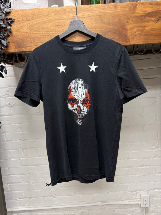 SS2011 Givenchy by Ricardo Tisci ‘Playing Cards Clown’ Star Emblem Black Graphic T-Shirt