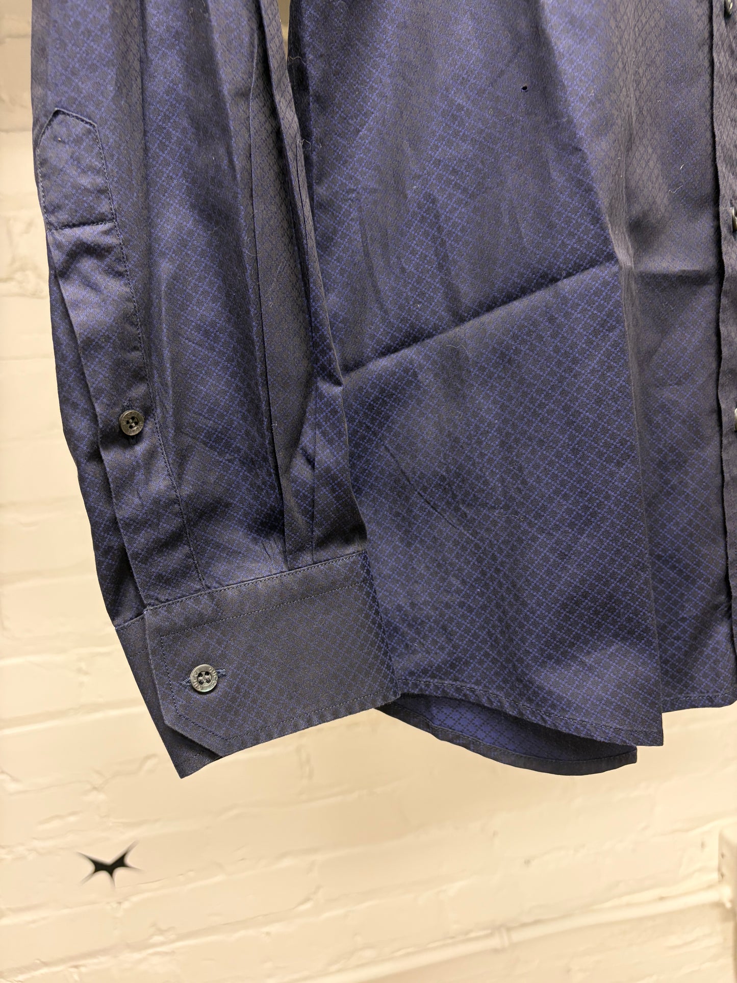 Gucci Purple ‘Diamond Interlock Pattern’ Purple Button Up Shirt