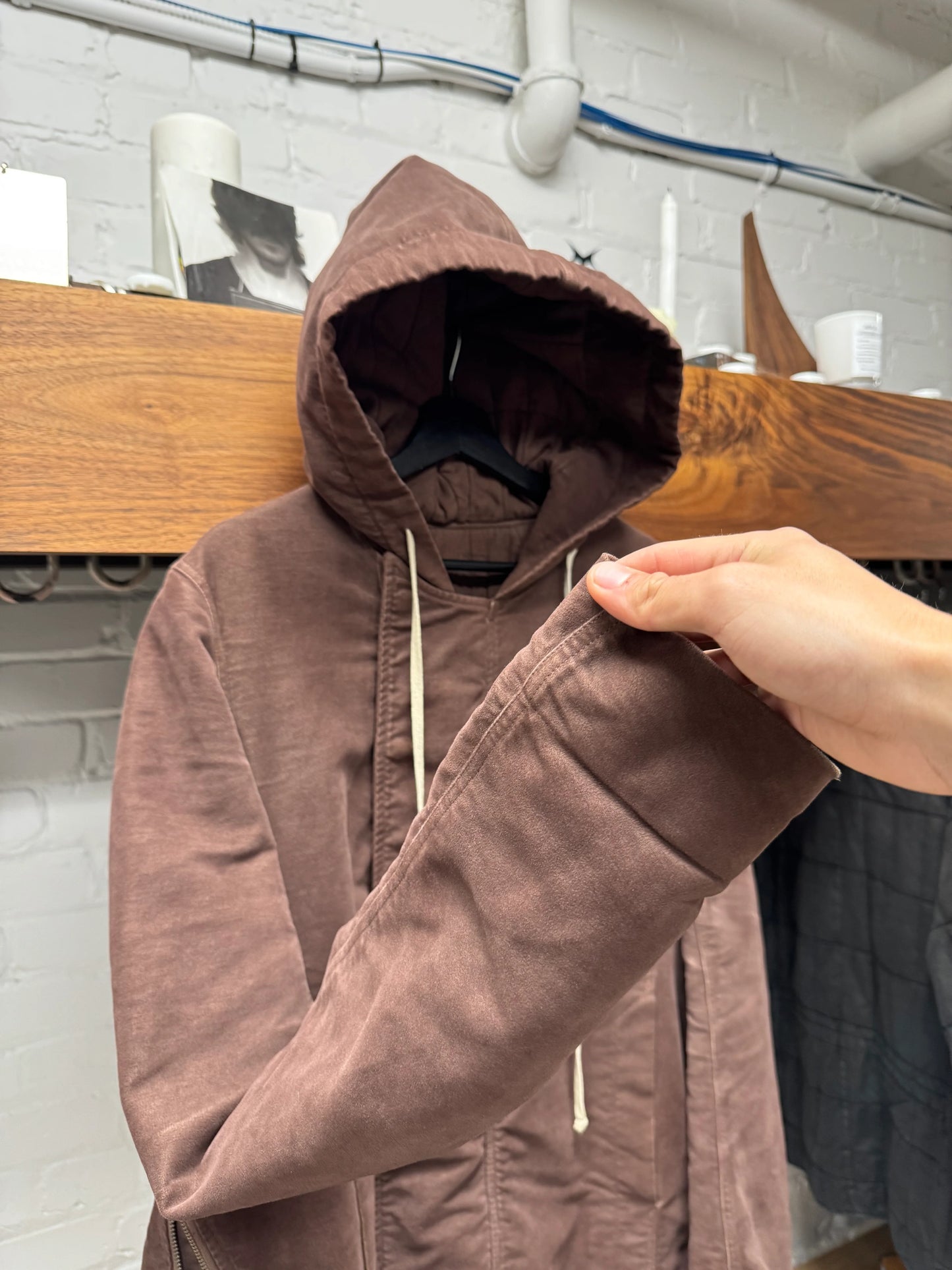 AW2014 Rick Owens ‘Moody’ Moleskin ‘Exploder’ Parka with Backpack