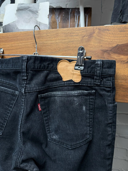 AW2004 Number (N)ine ‘Give Peace a Chance’ Black Corduroy Skinny Jeans