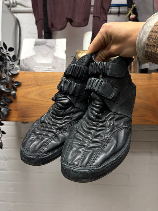 SS2008 Maison Martin Margiela ‘Puckered Leather’ Double Strap Sneakers with Vibram Sole