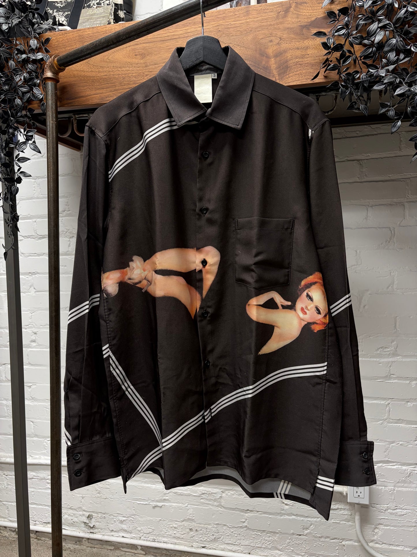 AW2001 Yohji Yamamoto ‘Pin-Up Girl’ Silk Button Up Shirt