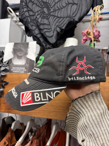 AW2021 Balenciaga ‘Gamer’ Embroidered Logo Strap-Back Baseball Cap