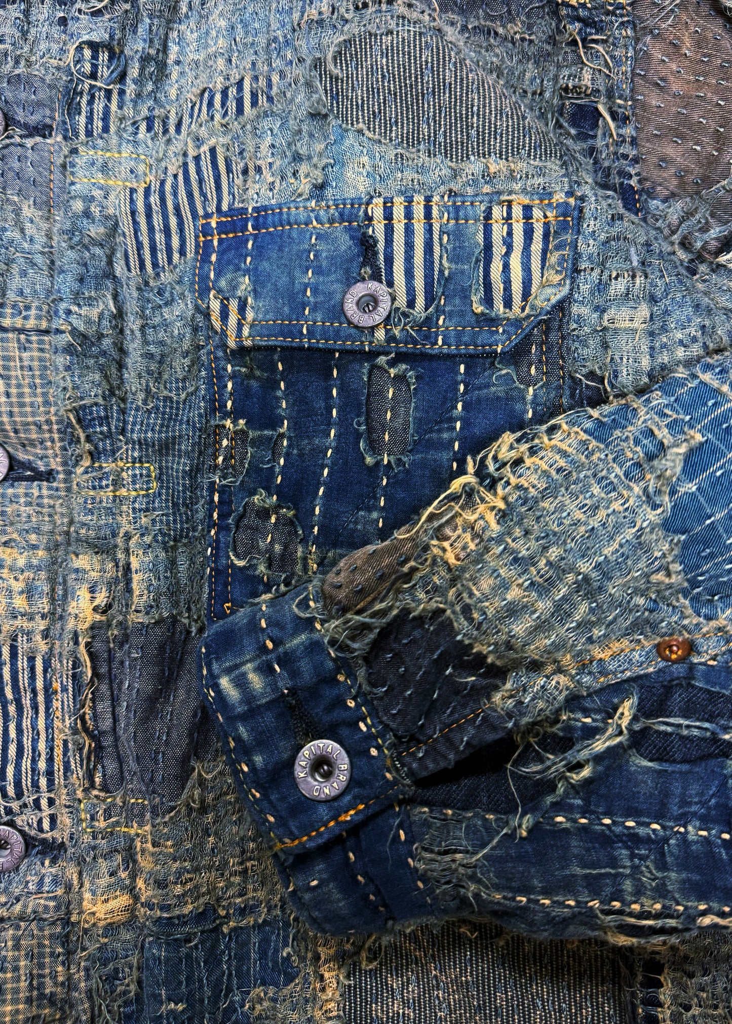 SS2024 Kapital ‘Boro’ Patchwork Repaired Denim Jacket