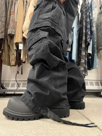 Balenciaga ‘Steriod’ Oversized Black Rubber Combat Boots