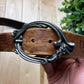 Dolce & Gabbana Western Brown Calfskin Leather Belt