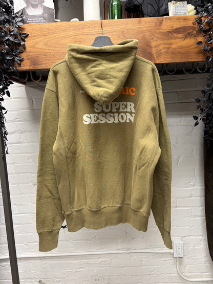 2000s Hysteric Glamour ‘Trip’ Faded Green/White Pullover Hoodie