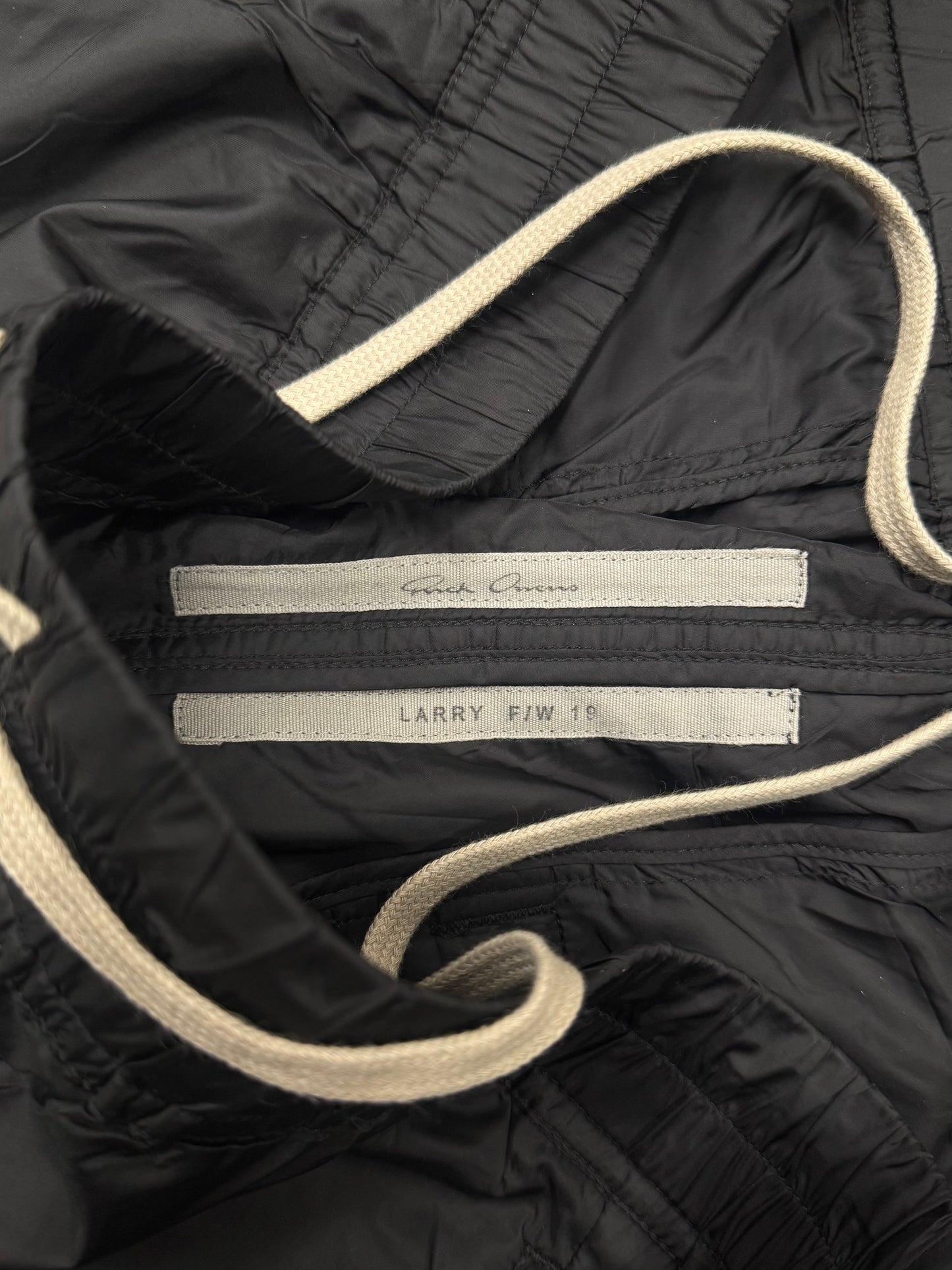 AW2019 Rick Owens ‘Larry LeGaspi’ Patch Track Pants