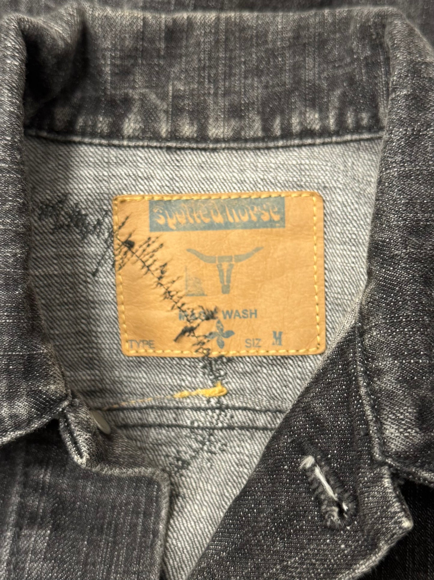 Vintage Yohji Yamamoto ‘Y’s’ x Spotted Horse Leopard Patch Denim Jacket