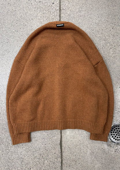 Vetements ‘Fancy Button’ Oversized Wool Cardigan