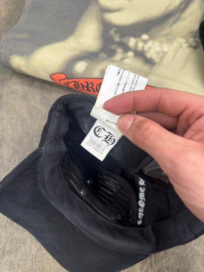 Chrome Hearts ‘Dagger’ Corduroy/Leather Strapback Trucker Hat