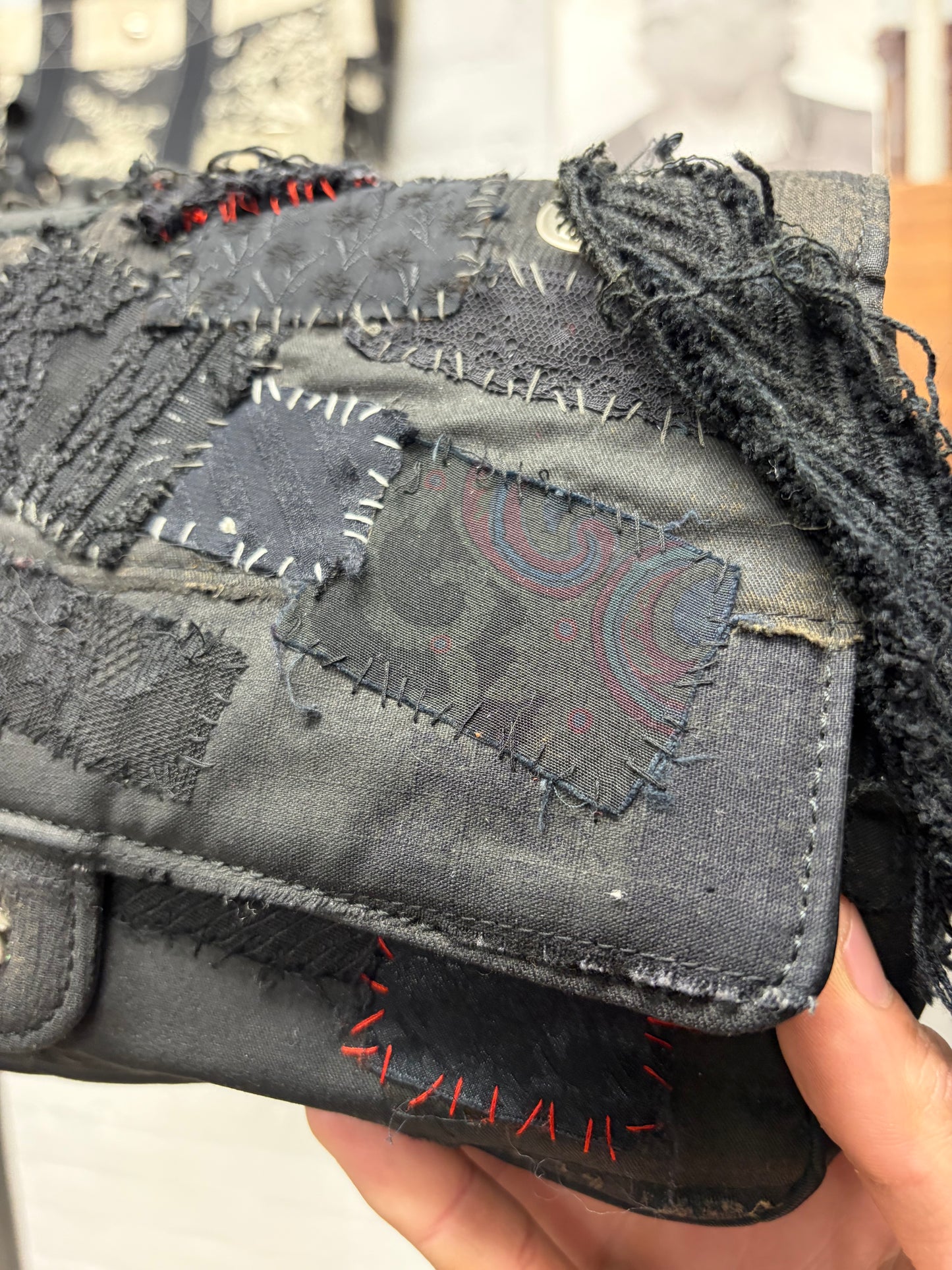 SS2003 Undercover ‘Scab’ Chanel ‘Boy Bag’ Style Patch Repaired Purse