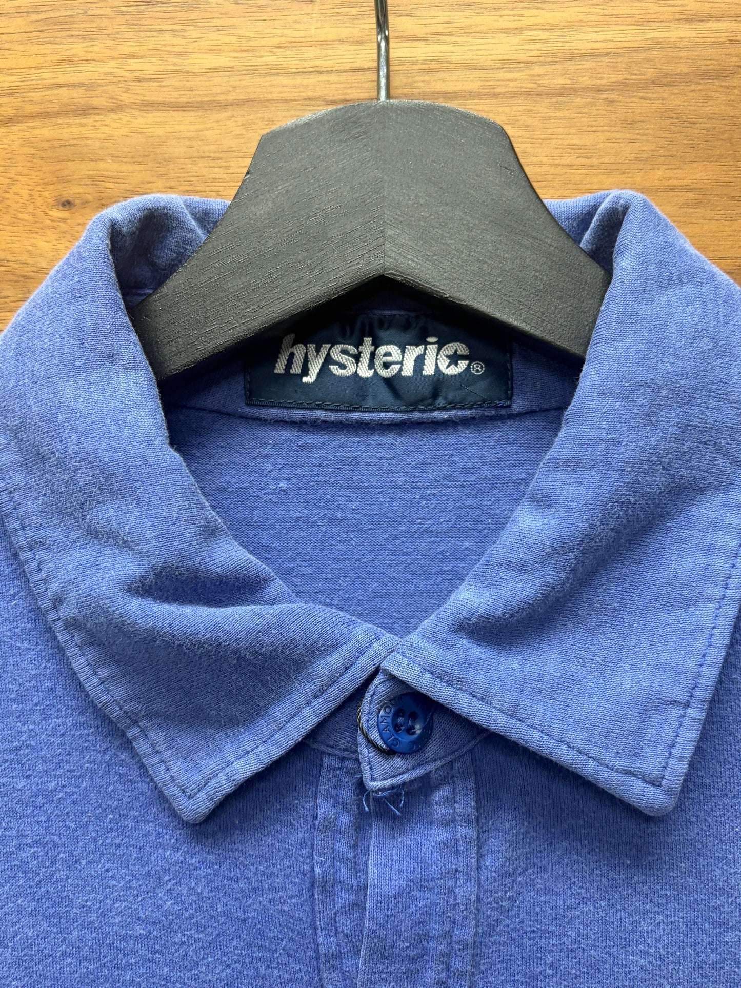 Vintage Hysteric Glamour ‘Jukebox From Hell’ Blue Skull Graphic Polo