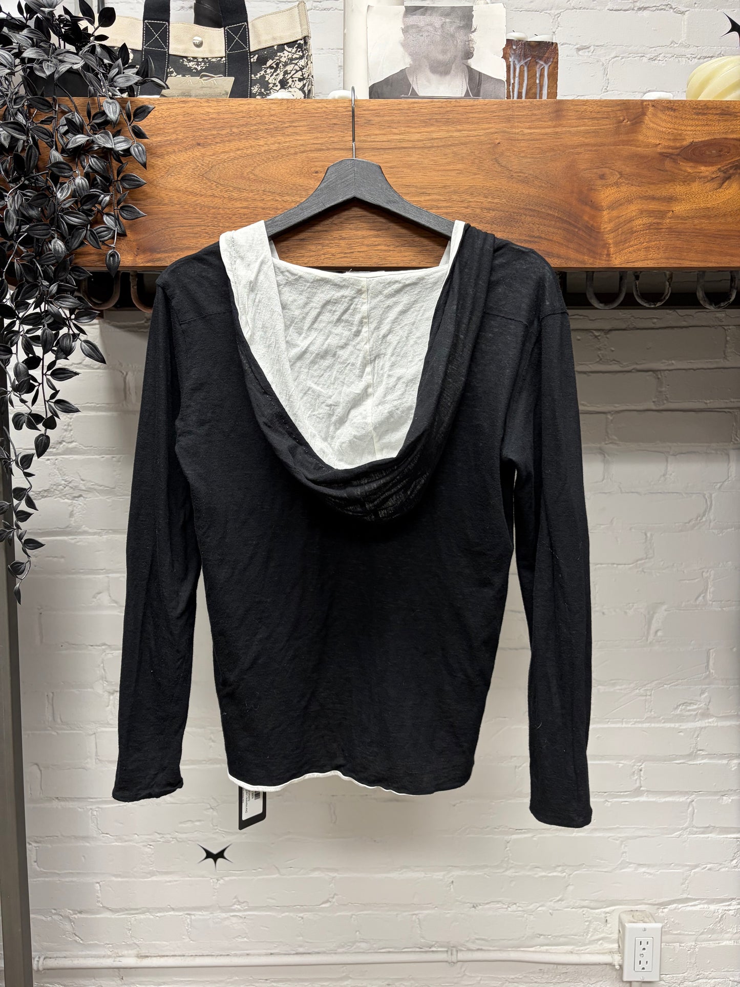 Dior Homme Low Collar Layered Cotton Hoodie