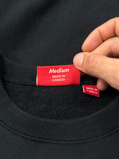 Supreme Black/Black Box Logo Crewneck Sweatshirt