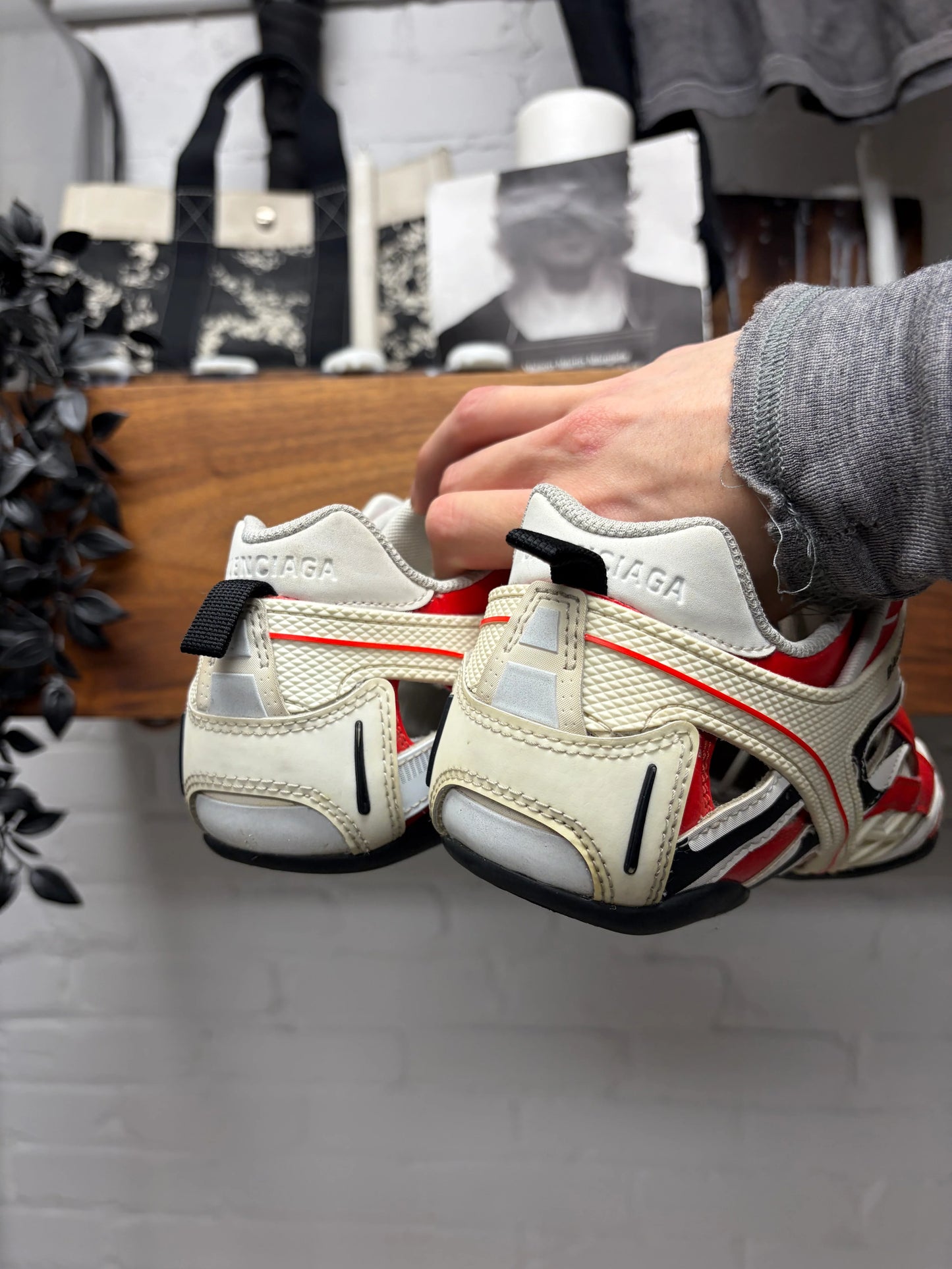 Balenciaga ‘Drive’ Red/White Low Top Athletic Sneakers