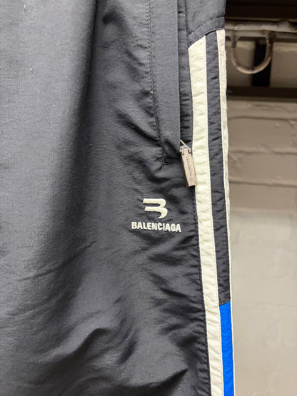 2021 Balenciaga ‘3B Sports Icon’ Logo Black Striped Track Pants