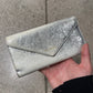 Balenciaga Silver Long Leather Wallet