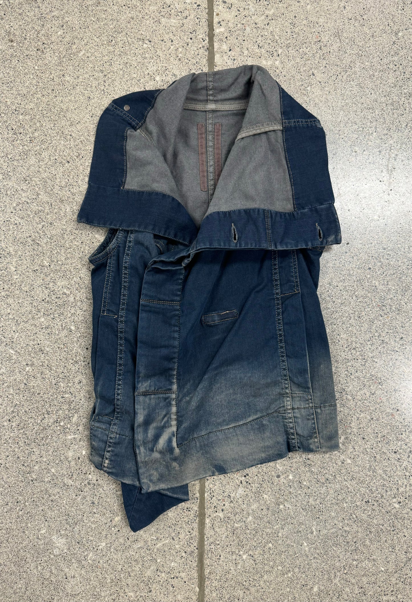 Rick Owens ‘Exploder’ DRKSHDW Blue Denim Vest