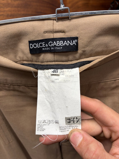 2000s Dolce & Gabbana Brown Zip-Closure Cargo Pants