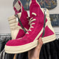 SS2023 Rick Owens ‘Edfu’ Pink Suede Geobaskets