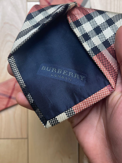 Burberry Pink Nova Check Monogram Tie