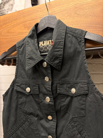 Vintage Jean Paul Gaultier Sleeveless Black Button Up Vest