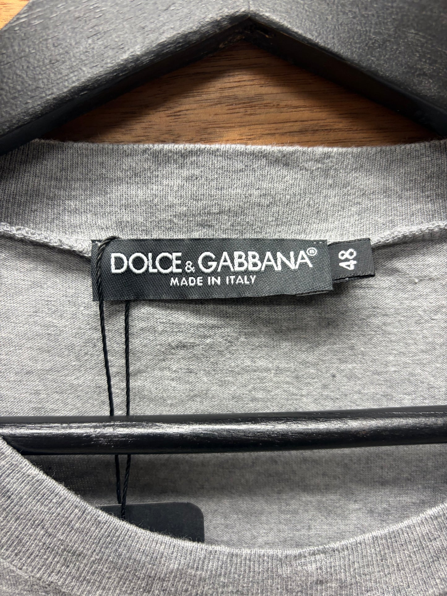 2000s Dolce & Gabbana ‘Love is Future’ Grey License Plate T-Shirt