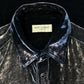 SS2020 Saint Laurent Silk/Velour ‘Gradient Fade’ Button Snap Shirt