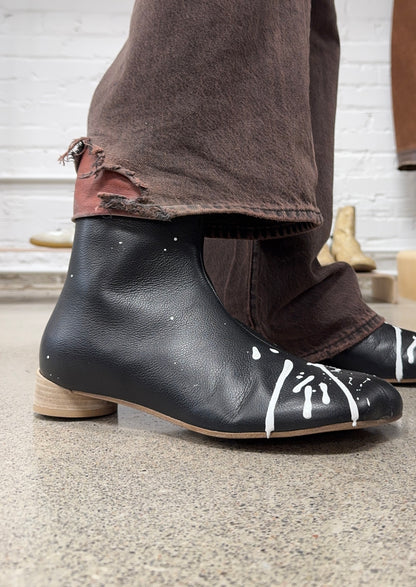Maison Margiela Paint Splatter ‘Anatomic’ Leather Boots