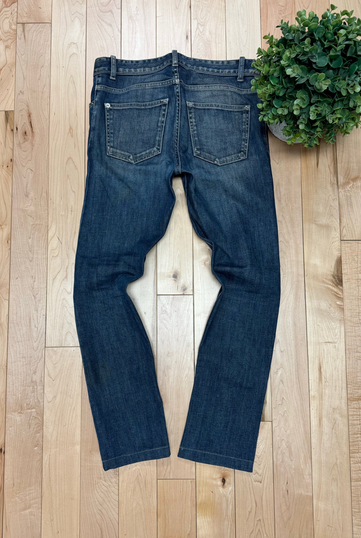 Balenciaga Raw Blue Slim/Skinny Cut Denim