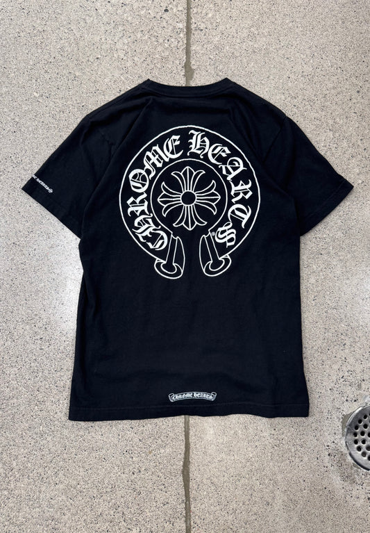 Chrome Hearts ‘Horseshoe’ Logo Black Pocket T-Shirt