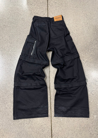 Vetements ‘Detachable’ Zip Layered Wide Leg Cargo Pants